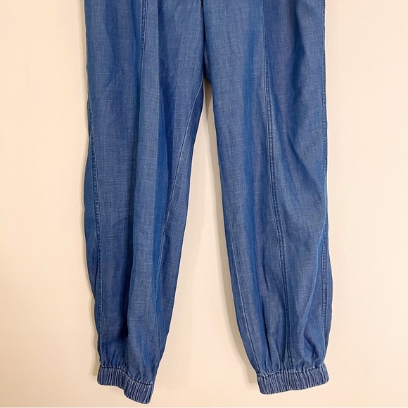 Boden Paperbag Utility Jogger Chambray Denim Size 10 Lightweight Preppy - Picture 5 of 11